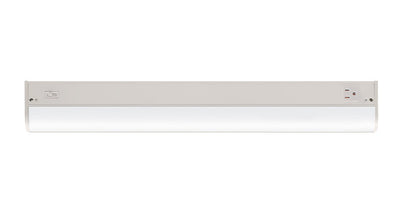 ASD LED Under Cabinet Bullnose with Power Outlet 24inch 12W 120V 3000/4000/5000K Hardwired, On/Off Switch, White ETL