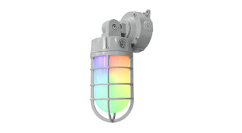 ASD LED RGBW Vapor Tight Jelly Jar Light  with Photocell 15inch 12/16/20W 120-277V 0-10V Dimmable IP65 Grey U