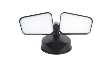 ASD LED Security Floodlight 2 Square Heads 20W 120V Non-Dimmable 2700/3000/3500/4000/5000K Black UL DLC Premium
