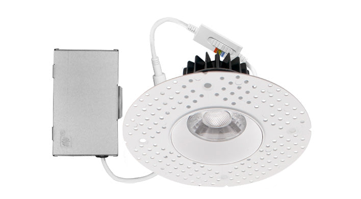 ASD LED Trimless Downlight Round 3.5inch 12W 120V TRIAC 2700/3000/3500/4000/5000K White ETL