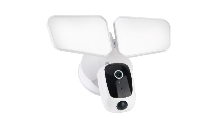 ASD LED Security Floodlight 2 Square Heads with Smart Camera and 180° Motion Sensor 20W 120V 2700/3000/3500/4000/5000K