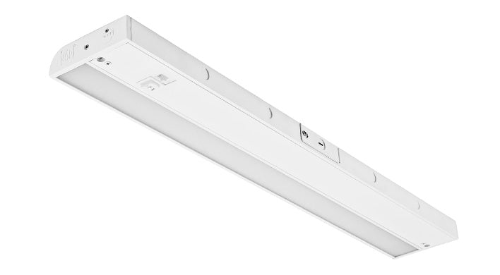ASD LED Under Cabinet Linear 24inch 12W 120V TRIAC 2700/3000/4000K Hardwired or Plug-in, Linkable, Hi/Low Switch White ETL
