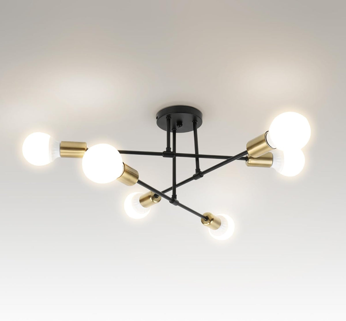 ASD Attic Lite 6-Light Black and Gold