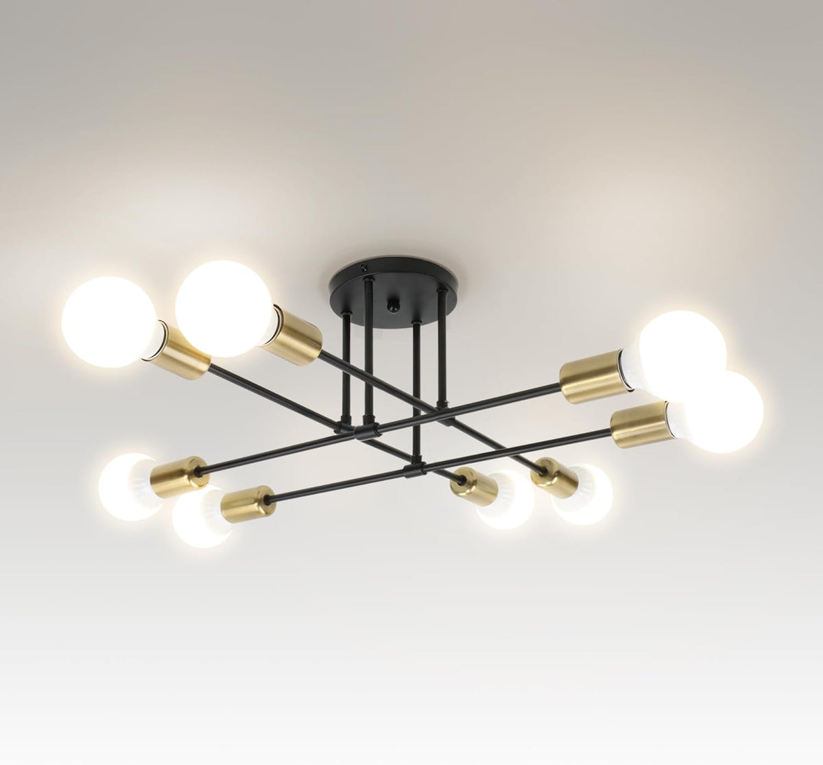 ASD Attic Lite 8-Light Black and Gold