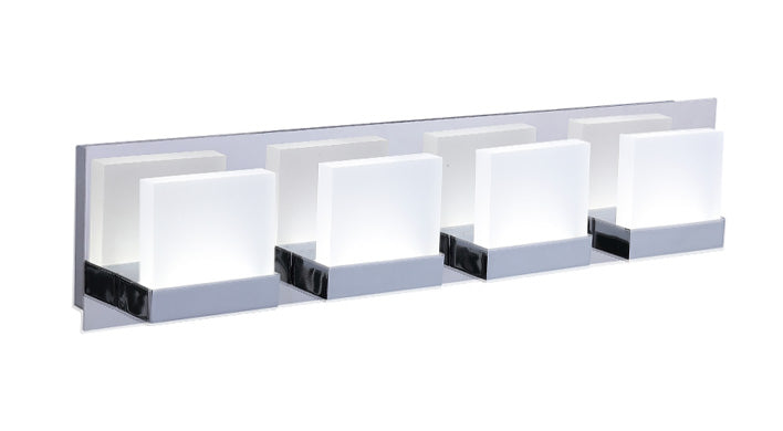 ASD LED Vanity 4-light 23W 120V Triac 3000/4000/5000K Chrome ETL